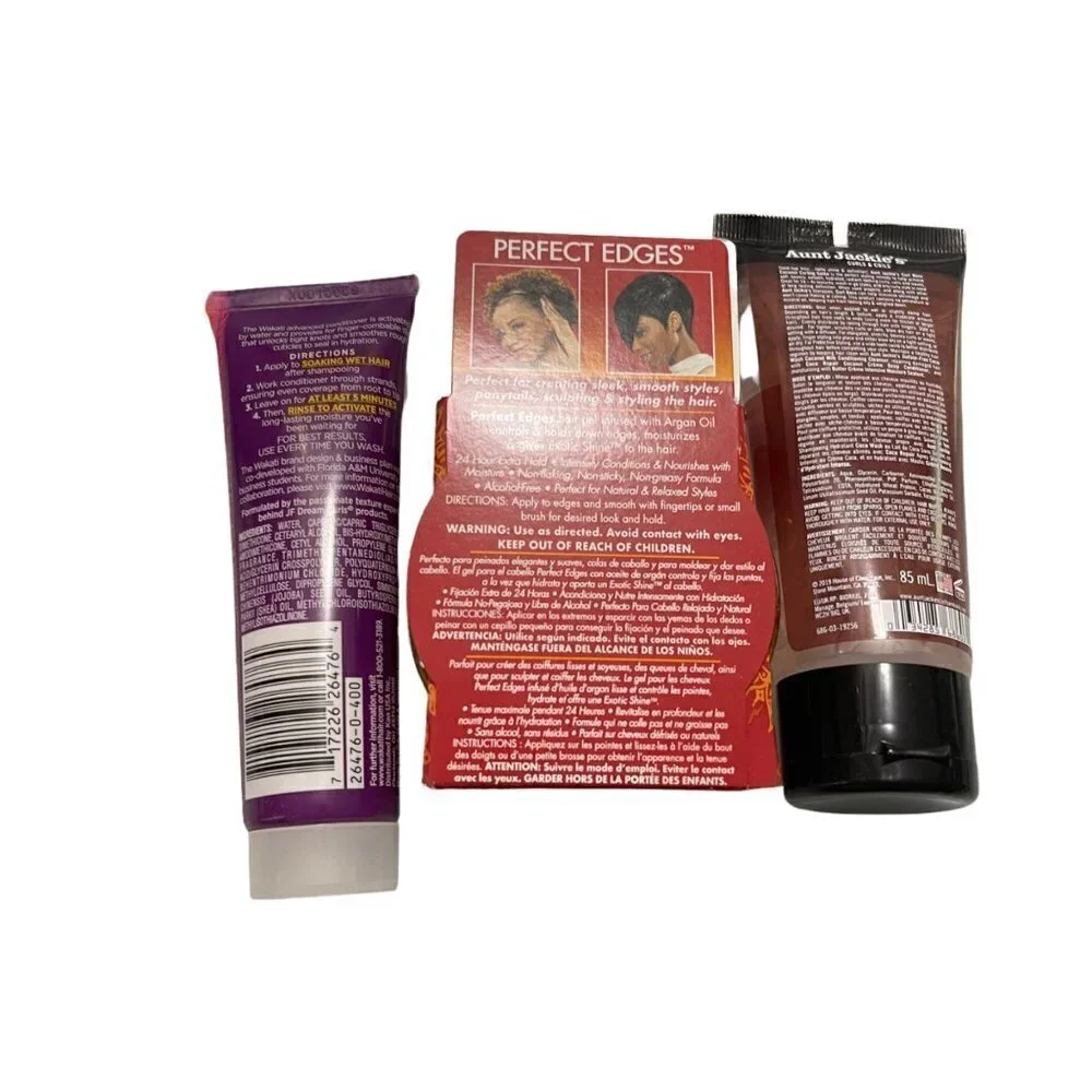 Wakati Detangler Creme Of Nature Perfect Edges Aunt Jackies Curl Boss Gel Bundle